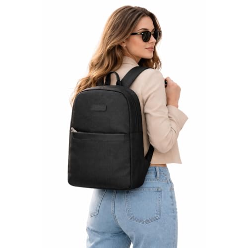 Image of Police Archelo Premium Laptop Backpack - Sleek 15L Laptop Backpack Bag for Men | Durable Vegan Leather Materiel | Office & Travel Ready (Black)