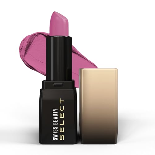 Image of Swiss Beauty Select Dare To Matte Creamy Lipstick | with Velvety matte finish | Long Lasting Stay | with Vitamin E | Shade- Persian Pink, 3.8g |