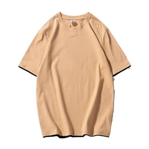 T-shirt en coton homme de qualité supérieure à col rond classique