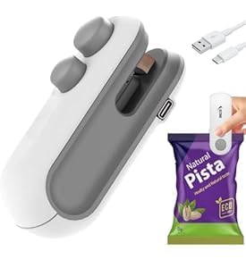 VELVERI Mini Food Packet Sealing Machine | Handheld Heat Sealer with Cutter | Rechargeable Plastic Bag Sealer for Chips, Snacks & Kitchen Storage (Multicolor)-image-43