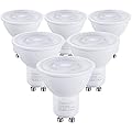 TORCHSTAR GU10 LED Bulb Dimmable, UL Listed, 50W Halogen Equivalent, 500LM, 5000K Daylight, 40° Beam Angle Spot Light Bulb for Recessed Lighting Track Lighting, Pack of 6