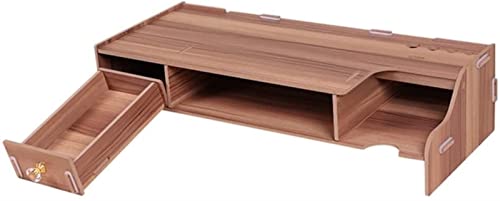 Monitor Stand Riser Houten Monitor Stand Riser Computer Bureau Organizer Met Toetsenbord Muis Opslag Slots Voor… - Image 4