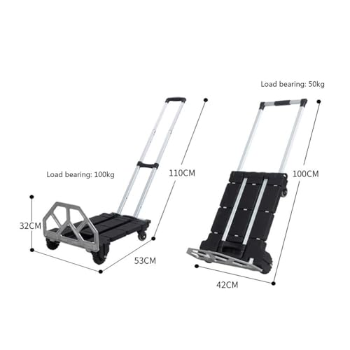 Carretilla plegable multiusos con ruedas y manijas miniatura 2