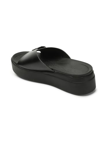 Image of Carlton London women's Flatform Comfortable Slide Sandals with Buckle