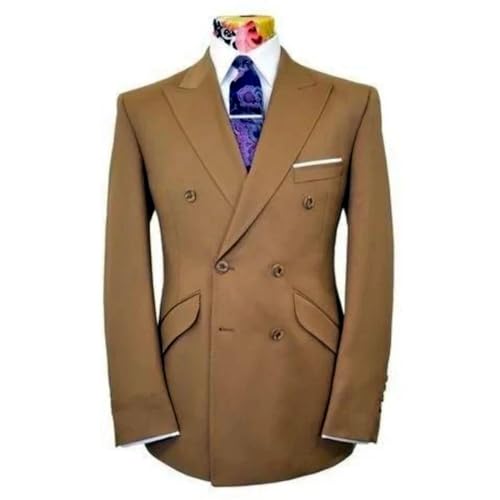 Men Peak Lapel Blazer Solid Color Wedding Party Suit Jacket for Formal Casual Events4