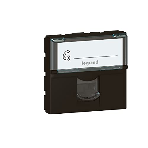 Legrand - Prise RJ 45 multimédia Mosaic catégorie 6 F/UTP 2 modules - noir mat