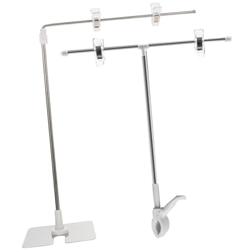 Porte-affiche en acier inoxydable réglable en L | Lot de 2 supports publicitaires compacts