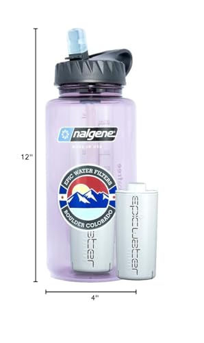 Epic Water Filters Nalgene OG Water Bottle with Filter, USA Made, BPA Free, Removes 99.99% Tap Water...