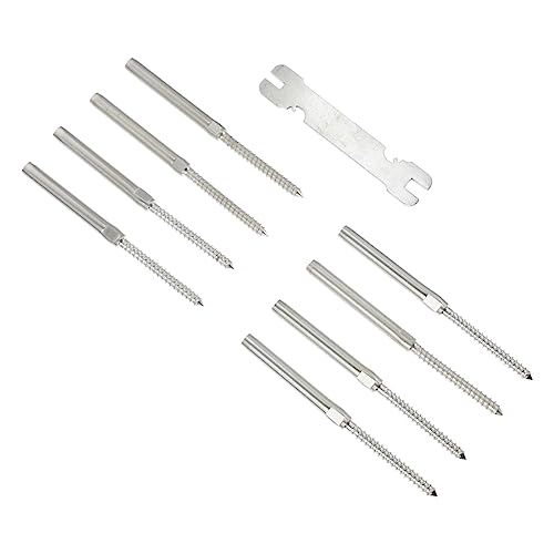 Conectores de cable inoxidable anticaída para asegurar barandillas de madera exteriores 2