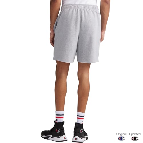 Champion Mens Shorts, Powerblend, Long With Pockets For (Reg. Big & Tall) Athletic-shorts, Oxford Gray C Patch Logo, Medium US - image 2