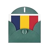 DUWAA Grußkarten mit Business-Flagge des Tschads, für K&en & K&en, Erwachsene, Mitarbeiter, Urlaubsgruß, 10,2 x 15,2 cm