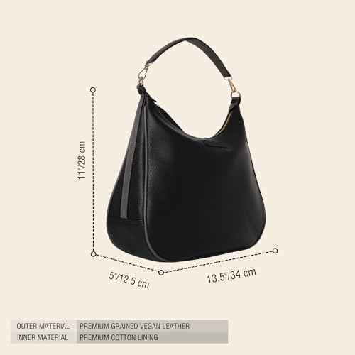 Image of The Gusto Stella Women Hobo Bag|Vegan Leather Shoulder Sling Bags|Ladies Stylish Shoulder Hand Bag with Zipper Closure|Office College Travel Casual Everyday Use