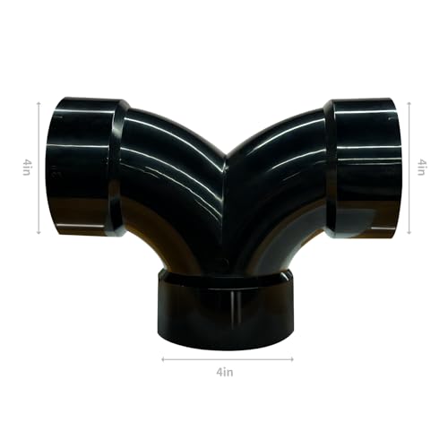 Image of Lesso 4''Double Degree 90 ELBOW ABS pipe fittings Black, 4 Inch