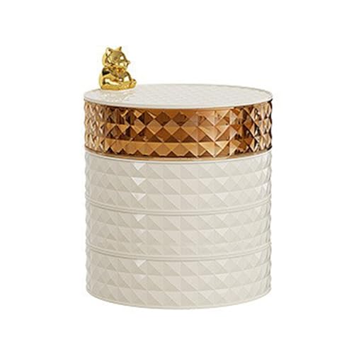 Liuyoyo Portagioie, Custodia Girevole per Gioielli, Portagioie Piccolo Porta Orecchini per Donna, Scatola Portagioielli Vassoio Portaoggetti Girevole a 4 Strati per Accessori (A)