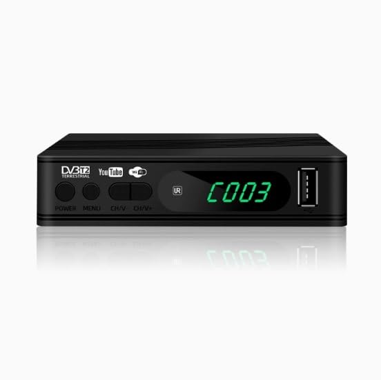 Front view of the Generic DVB T2 TV Terrestrial High Definition Digital Receiver