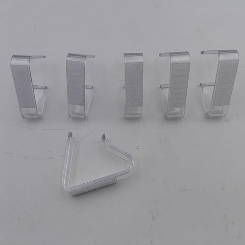 Pinces à nappe transparentes anti-vent lot de 60 pour buffets de réception - 3