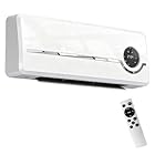 HOMCOM Calefactor Eléctrico Bajo Consumo Cerámico de Pared, 2000W, con 3 Modos, Pantalla LED, Termostato Regulable, Temporizador 24h, Oscilación, Mando a Distancia y Detección de Ventanas Abiertas