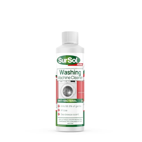 SurSol Active - Washing Machine Cleaner & Sanitiser | Anti-bacterial Removes Limescale, Odours and Dirt | Sea Breeze Scent - 250ml