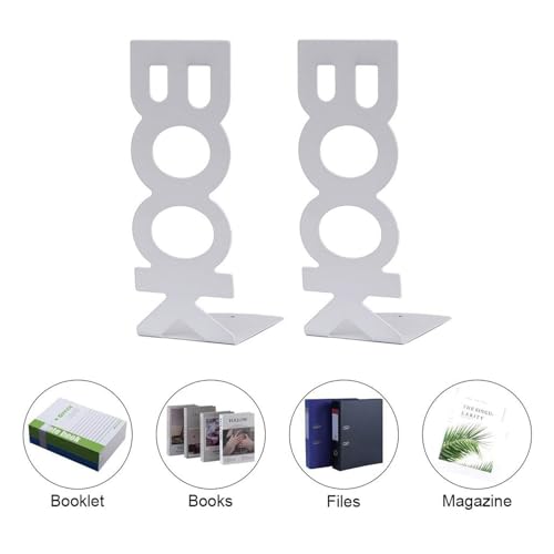 Serre-Livre en métal robuste structure géométrique pour grands livres - 6