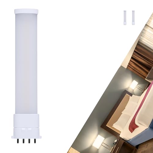 Satco LED PL Lamp 5.5W 2GX7 Base 13W CFL Equivalent CCT Selectable 2700K–4000K Ballast Bypass Non-Dimmable 120-277V Frost Finish – Part S11556 (2 Pack) by Satco - Used condition - US$16.88