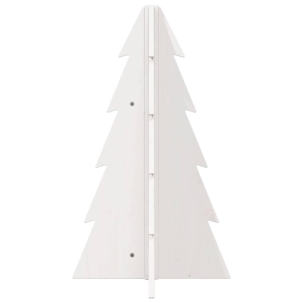 Árbol de Navidad de Adorno de Madera Maciza de Pino Blanco de 69,5 cm para decoración Festiva en hogar Oficina y Eventos con Base Estable y fácil Montaje