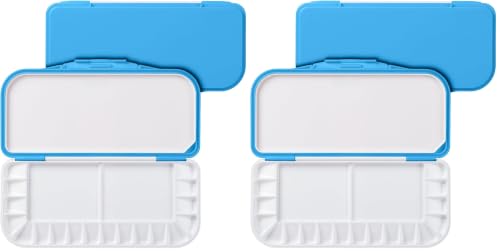 Image of Mr. Pen- Airtight Watercolor Palette with Lid, 18 Wells & 2 Mixing Areas (Pack of 2)