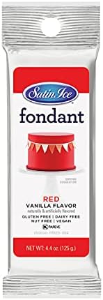 Satin Ice Red Fondant, Vanilla, 4.4 Ounces