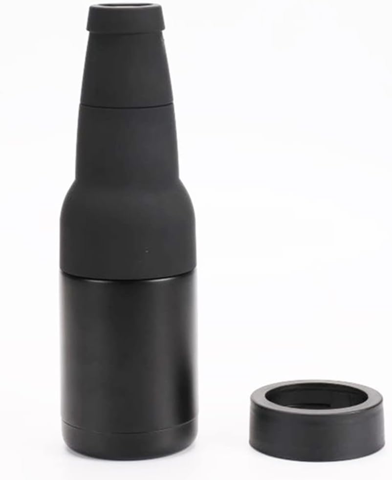 3 in 1 Can and Beer Bottle Insulator, Double Wall Stainless Steel Insulated Can Cooler, Beer Bottle Holder 12oz 14oz 17oz (12oz Can&Bottle BK) - Image 5