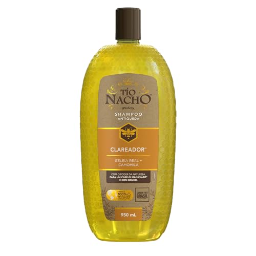 Tio Nacho Shampoo Clareador Antiqueda Com Camomila Natural, Carbon Free, Poder Da Natureza Para Cabelo Mais Claro E Brilhante, Hidratante Para Todos Os Tipos De Cabelo 950 Ml - 1 Pack