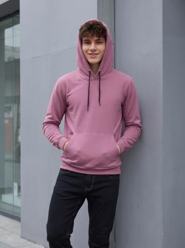 Image of HOODMASTER Unisex Fleece Hoodie Sweatshirt with Pockets Full Sleeves Regular Fit Solid Pattern Hooded Neck and Standard Length | Hoodies for Men & Women