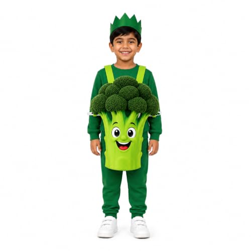 Image of Raj Costume Kids Fruit & Vegetable Fancy Dress Costume | Soft Felt Fruit and Vegetable Cutout Costume for Boys & Girls | School Annual Function