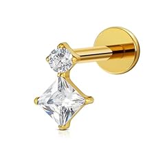 Soldered Clear CZ - Gold