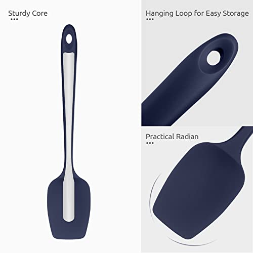 Image of U-Taste Silicone Spoon Spatula, 600F High Heat Temp, 11.38 inch, Midnight Blue