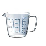 TKUS 250ml 500ml Heat-resisting Glass Measuring Cup Milk Scale Microwave Measure Jug (250ml)