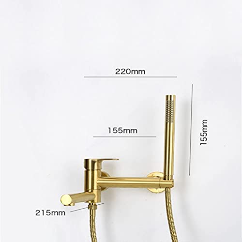 Robinet de baignoire avec douche au design encastré LWX architectural