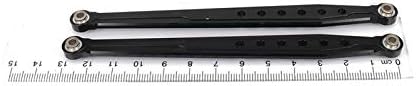 Aluminum links with a ruler showing 122mm length