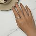 VOROCO Leaf 925 Sterling Silver Ring Adjustable Fashion Sparkling Cubic Zirconia Stackable Ring for Women Jewelry (silver)