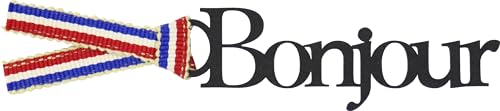 文字のしおり THE WORLD 栞 ブックマーク プレゼント 読書 本 おしゃれ (フランス「Bonjour」)