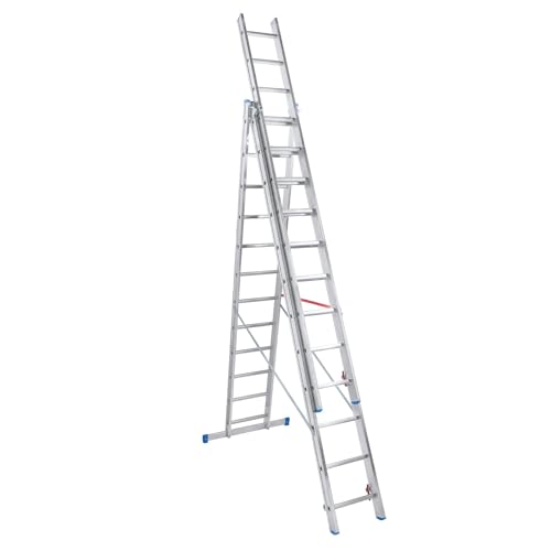 Petra Echelle Professionnelle Transformable en Aluminium 3 Plans 12 marches