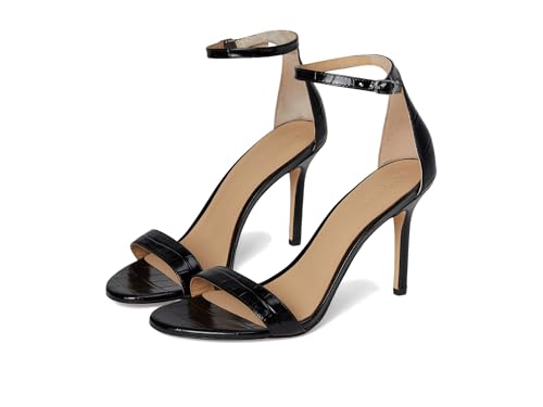 Lauren Ralph Lauren Women's Allie Crocodile-Embossed Leather Sandals Heeled