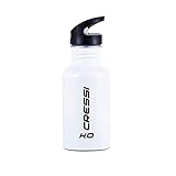 Cressi Water Bottle H20 Aluminum Botella Térmica, Blanco, 500 ml