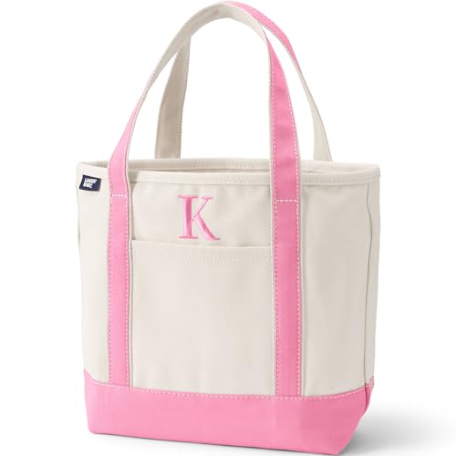 Image of Lands' End Pre-Monogrammed Letter Canvas Tote Bag