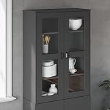 Lumanois Aufsatz für Highboard Anthrazit Holzwerkstoff Wohnzimmer Stabil