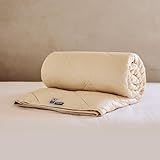 WOOLROOM Deluxe Machine Washable Comforter, British Wool Lightweight Comforter King Size - 100% Natural Hypoallergenic Cooling for Summer Months/Hot Sleepers Duvet Insert, Down Alternative Bedding