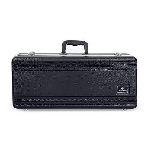 image for Crossrock ABS Alto Saxophone Case – Rectangular Black Diamond Textur