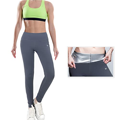 HENESE Pantalones de pérdida de Peso, de Sauna, de Neopreno, para Mujer, térmicos, adelgazantes, térmicos, para Sauna, Negro (S) Cover
