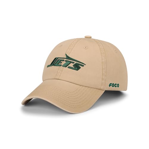 FOCO New York Jets NFL Primary Logo Casual Cap - Khaki by FOCO - Used condition - US$16.34