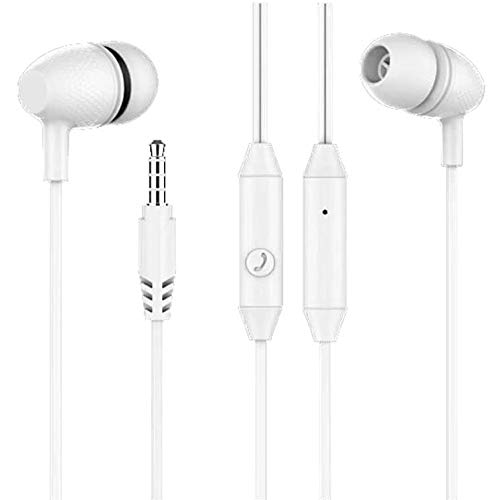 Galaxy Enterprise Earphone in-Ear Headphones with Mic (1.2 Meters_White)