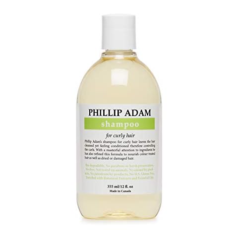 Phillip Adam Curly Hair Shampoo - Hydrating and Nourishing - For Curly, Dry and Damaged Hair - Sulfate Free and Paraben Free - 12 Fl Oz Cover