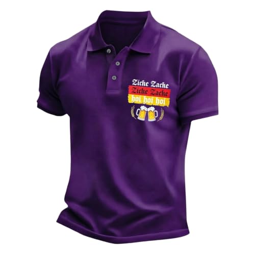 Genérico Camisa De Hombre Estilo Clásico Holgado De Talla Grande Tendencia De (Purple S)